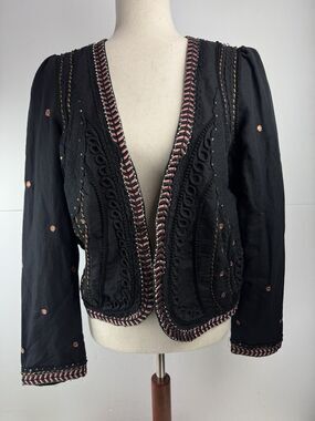 Maison Scotch × Free People Bohemian Chique Linen/Cotton Jacket Size: 4